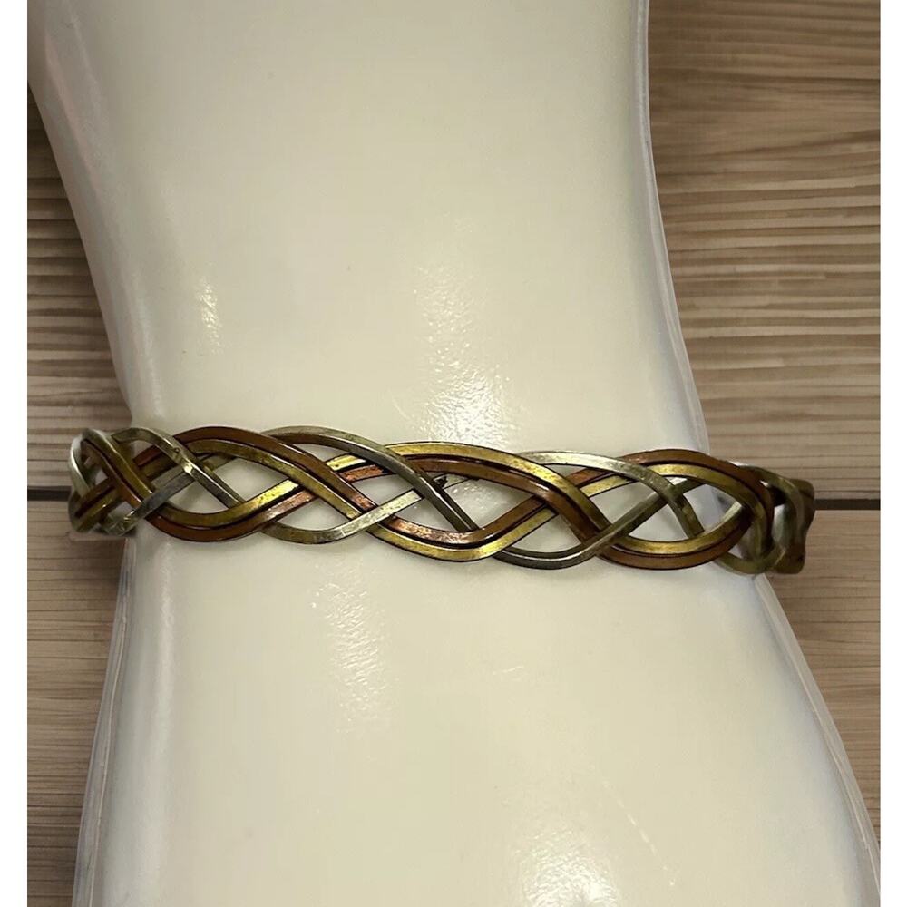 Lovely 2 Tone Braided Cooper Bracelet